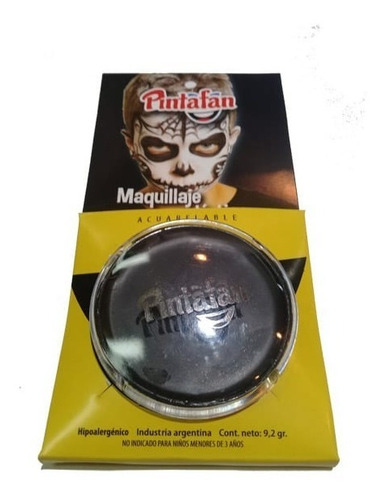 Imagen 1 de 4 de Maquillaje Negro Grande Artistico Pintafan Pastilla 9,2 Grs