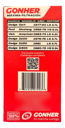 Filtro De Gasolina Gonher Gg-5 Universal