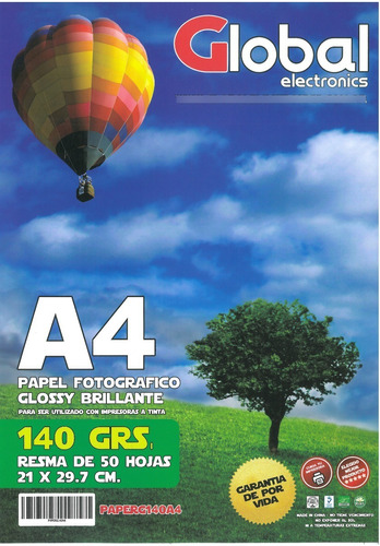 Papel Fotografico Glossy A4 X 50 H De 140gr Brillan V.devoto