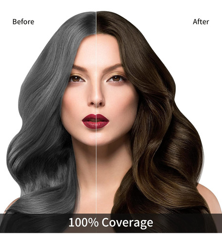 Shampoo De Tintura De Cabelo Castanho Kingming 3 Em 1 Y Colo