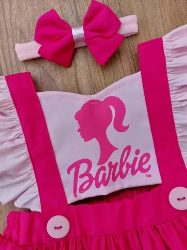 Roupa De Bebê Barbie Salopete Menina Infantil Blogueirinha