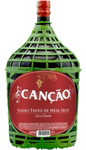 Vinho Canção Tinto Seco Garrafão De Vidro 4,6 Litros