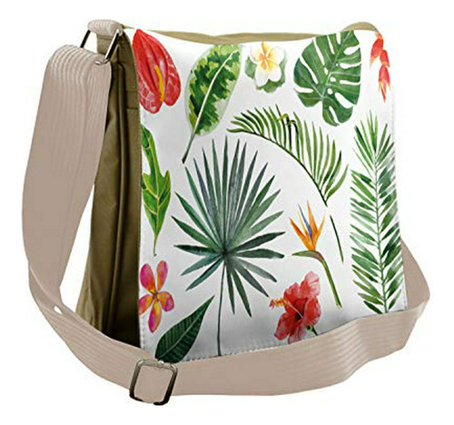 Bolso De Mensajero - Ambesonne Plant Bag, Heliconia Philoden