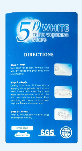 5 Cajas Con 14 Pares C/u De Teeth Whitening