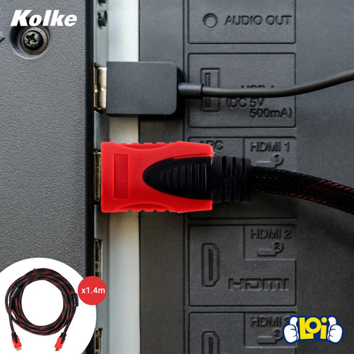 Imagen 3 de 3 de Cable Hdmi Kolke 4k De 3m Reforzado Y Con Doble Filtro Loi