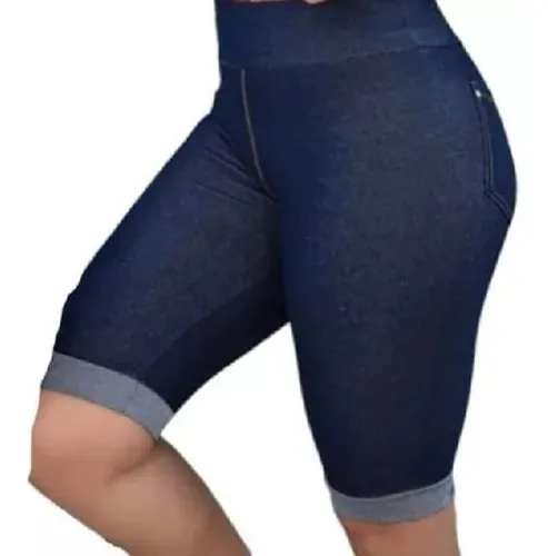Bermuda feminina legging store jeans cotton