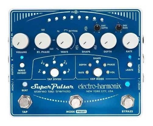 Pedal Tremolo Electro Harmonix Super Pulsar Stereo Para Guit