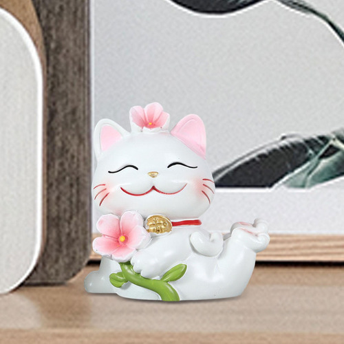 2 Figura Felina De Resina Para Decoración Del 2 Piezas