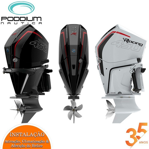 Imagem 9 de 9 de Motor De Popa Mercury 450 Hp L 4t Racing + Frete E/t Poddium