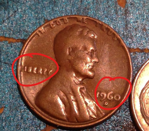 Penny De 1960 Con Error En Los 2 Lados!