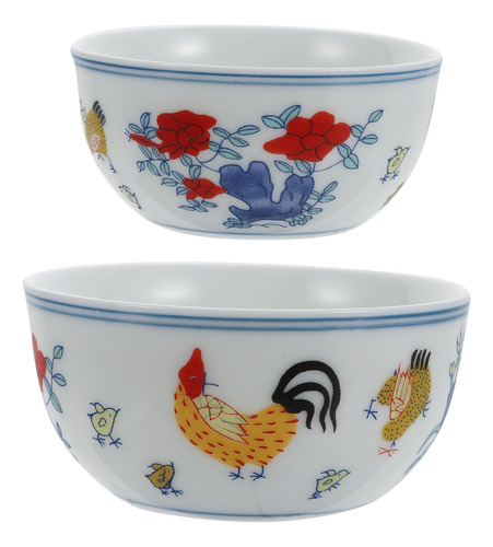 Set De Tazas De Té Con Pollo Pintadas A Mano Estilo Kung-fu