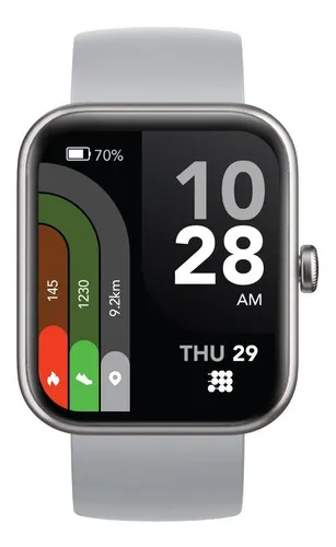 Reloj Smartwatch Cubitt Ct2p2-18 Gris Unisex Color De La Caja Plateado Color De La Malla Blanco Color Del Bisel Plateado