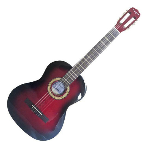 Guitarra Acústica Vizcaya Arcg34 Roja Nylon Tamaño 3/4