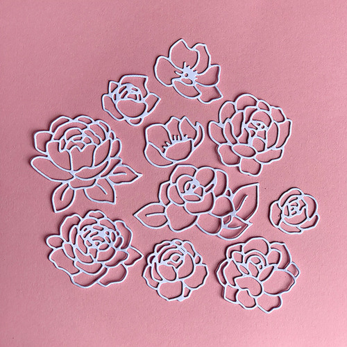 Troqueles Para Cortar Metal Con Forma De Flor, Sellos, Plant