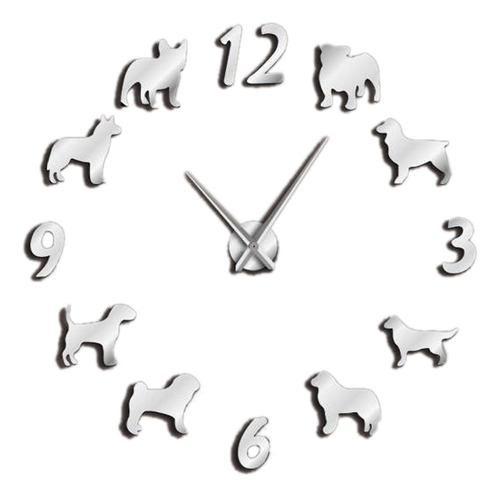 Reloj De Pared Grande Para Diferentes Razas De Perros, Amant