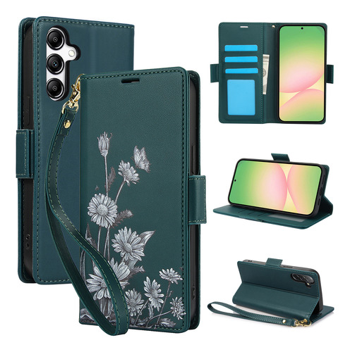 Funda De Piel Con Tapa Tipo Cartera Para Samsung Galaxy A56 A36 A26 A16 A06