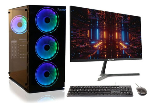 Pc Torre Amd Ryzen 5 4600 8gb -ssd 512 Monitor 24 Gamer