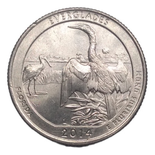 Moneda 25 Centavos Quarter Dólar Everglades Florida Envio 60