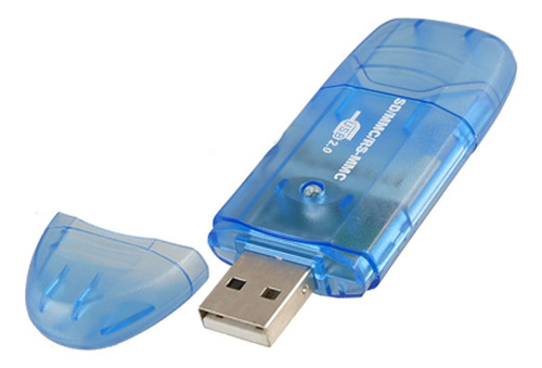 Qtqgoitem Clear Blue Sd Mmc Rs-mmc Lector Tarjeta Memoria