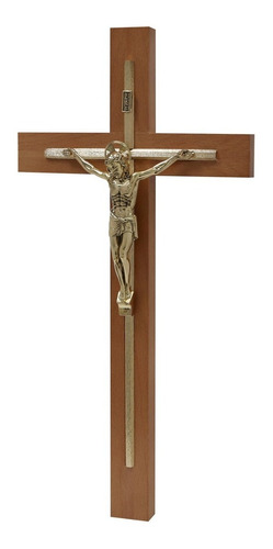 Cristo De Madera, Cruz, Crucifijo. Baño De Oro
