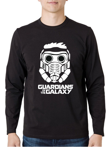 Playera Guardians Guardianes Galaxia Star Lord Manga Larga  