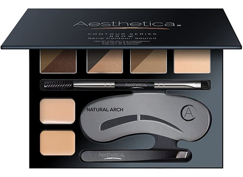 Aesthetica Brow Contour Kit - Paleta De Maquillaje Para Ceja