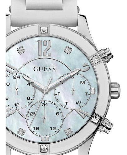 Relogio De Pulso Guess Breeze Feminino Branco W1234l1 + Nfe