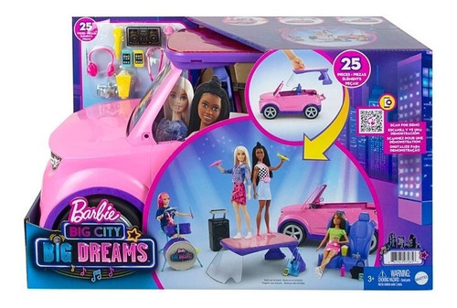 Imagen 1 de 6 de Barbie Big City Big Dreams Vehiculo Gyj25 Mattel Bestoys