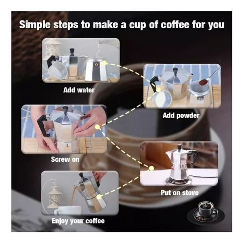 Mini Cafetera Italiana De Acero Inoxidable Tetera Para Café