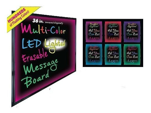 Anuncio Multicolor Led Se Borra Led Lighted Message Board