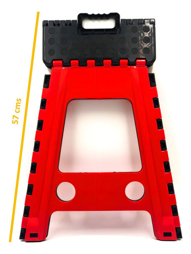 A Banco Plegable Grande Plástico Rojo 120kg Uso Rudo