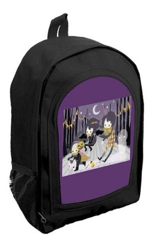 Mochila Negra Infantil Nena Nene Halloween Tt21