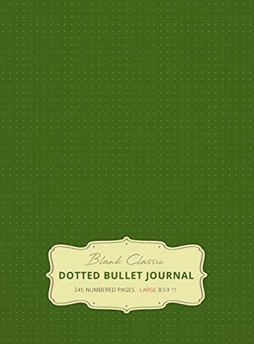 Libro: Large 8.5 X 11 Dotted Bullet Journal (moss Green #14)