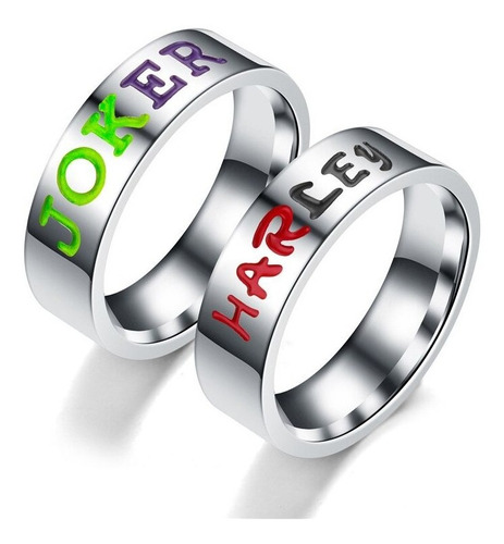 Anillos Parejas Acero Inoxidable Joker Harley