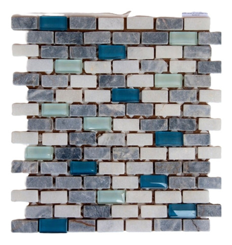  Malla Venecitas 30x30 Travertino Muro Gris/bco Revestylo