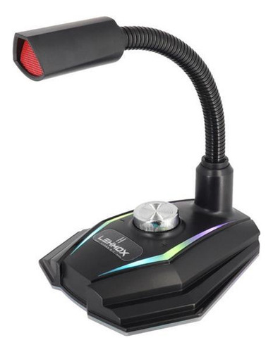 Microfone Gamer De Mesa Rgb Hyper Profissional Usb Gt Gk3