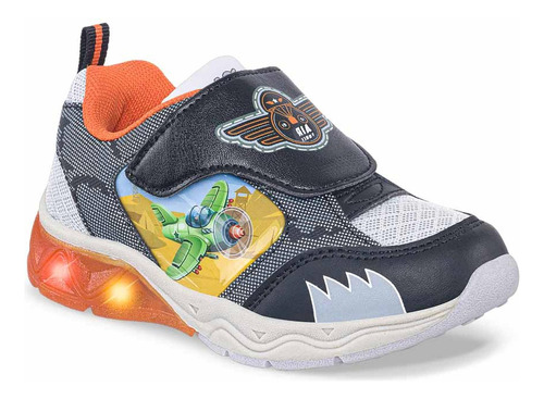 Tenis Con Luces Goliet Negro Para Niño Los Gomosos