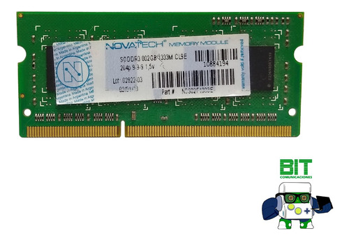 Memoria Ram Novatech Ddr3 2gb 1333mhz N3s02f1333e