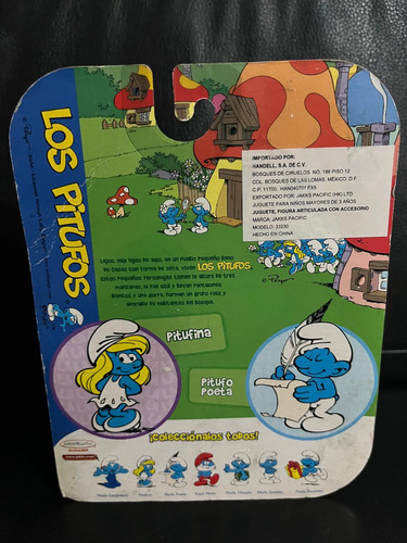 Pitufos Jakks Pacific Figuras Pitufina Poeta (Usado)