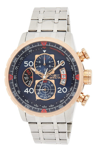 Reloj Hombre Invicta 17203 Cuarzo Pulso Plateado En Acero