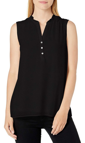 Blusa Calvin Klein Negra Para Mujer M0ch7821 