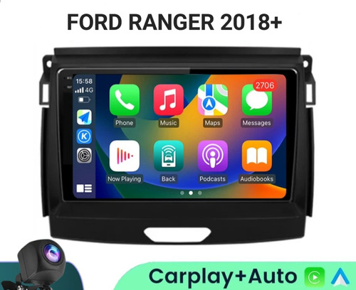 Radio Multimedia Android 9 Pulgadas Ford Ranger 2018+ C/cam 