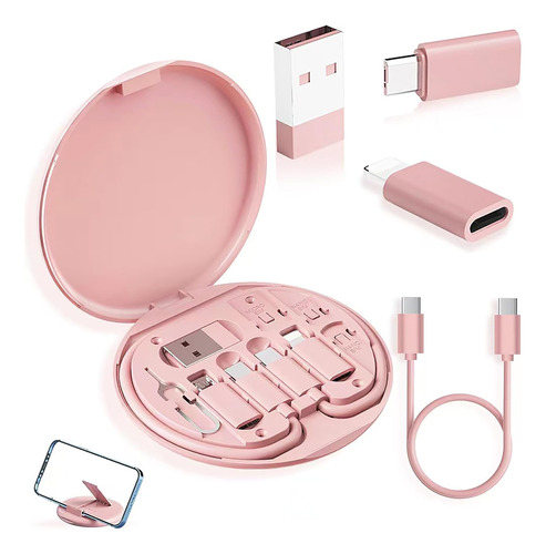  Adaptador Usb C Multifuncional Para Cargar. Rosa