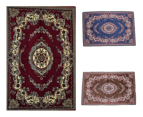 Tapete Persa Herat 100x150 Clássico Emborrachado Decoração