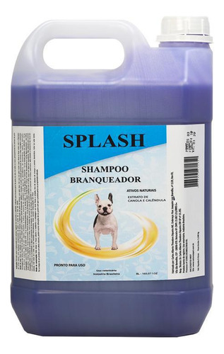 Shampoo Branqueador Splash 5 Litros Natureza Pet