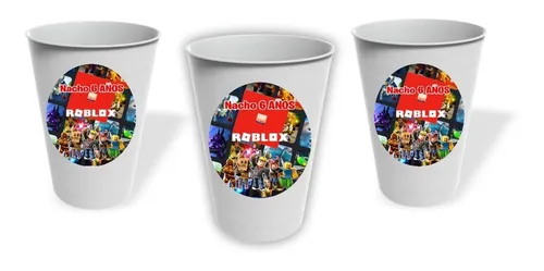 comprar Vasos Roblox Cumpleaños Personalizado Pack X10
