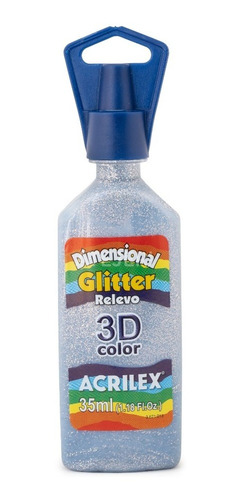 Imagen 1 de 3 de Pintura Acrilex Glitter Para Tela X 35 Ml X Unidad