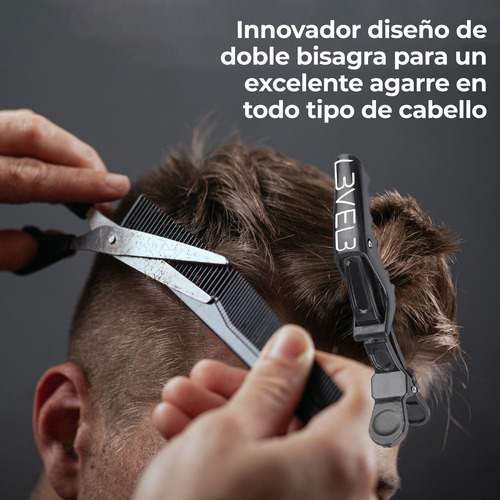 Set De Pinzas Clips Para Cabello Level 3 Adaptables 4 Pzs