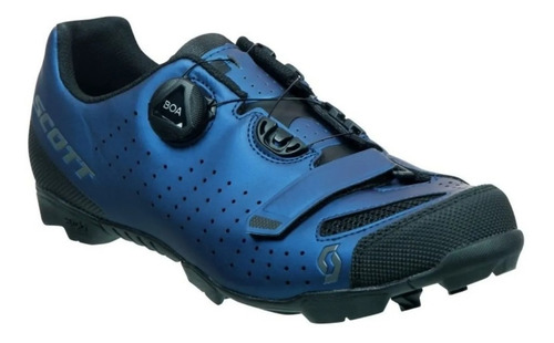 Imagem 3 de 6 de Sapatilha Scott Mtb Comp Boa Azul Metalica Oficial Nfe Boa