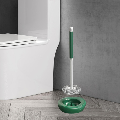 . Escova E Suporte De Vaso Sanitário, 360° Verde Com Base